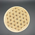 Porte-Encens Bois Fleur de Vie 10cm