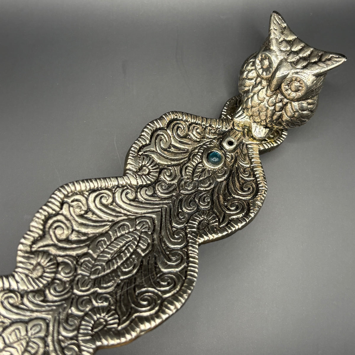 Porte-Encens Métal Hibou 21cm