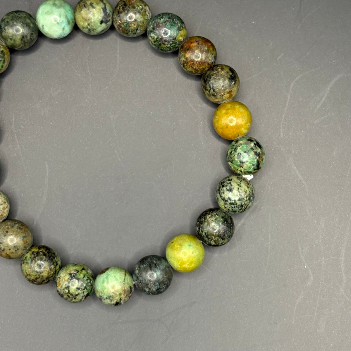 Bracelet Turquoise Africaine perles 8mm