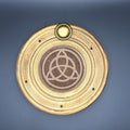 Porte-Encens Bois Rond Triquetra 10cm