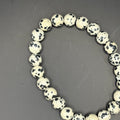 Bracelet Jaspe Dalmatien perles 8mm