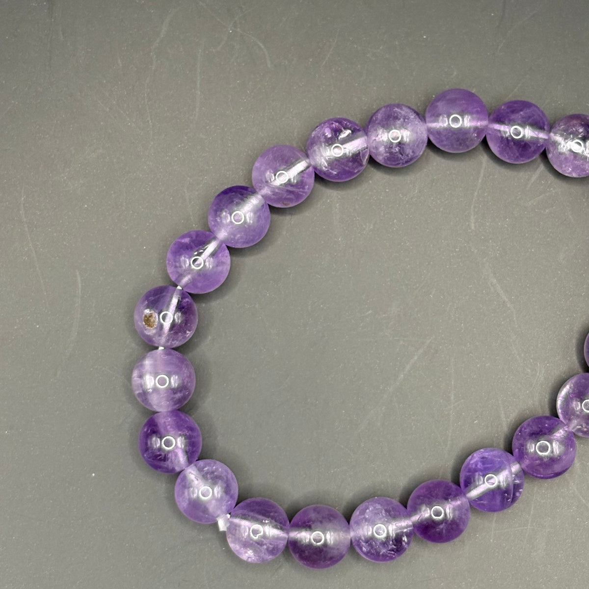 Bracelet 'Purple Light' Améthyste Perles 8mm