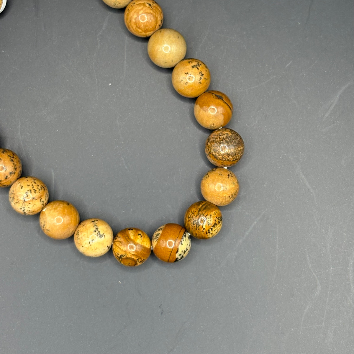 Bracelet Jaspe Paysage perles 8mm