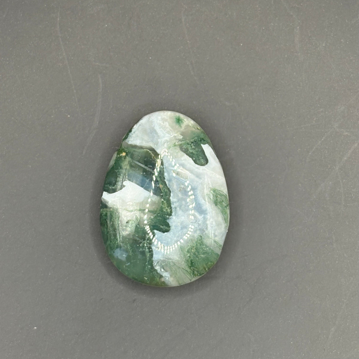 Agate Mousse Roulée Percée 3cm