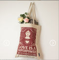 Tote Bag - L'amour est une superpuissance (42x30cm) - Naturel 10oz